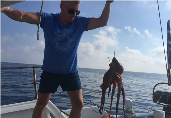 Fishing excursion in Crete with local boat and expert guide